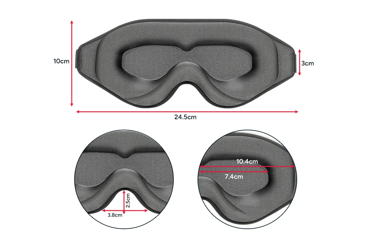 3D Sleep Mask Set - Light Blocking, Comfortable Eye Cups, 2 Pack - Image 10