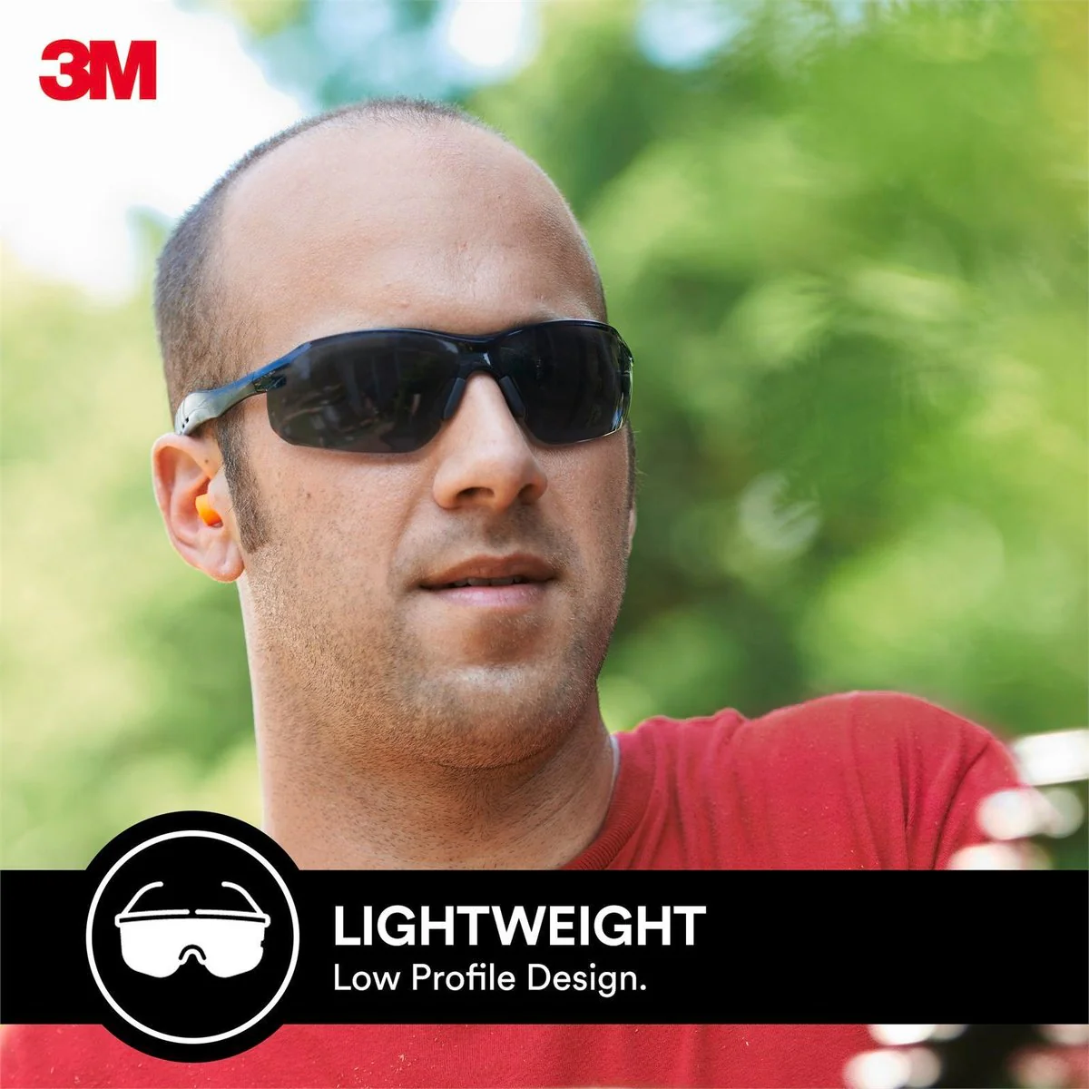 3M Flat Temple Safety Glasses Black - 1 Pack - Composite - UV Protection - Image 4