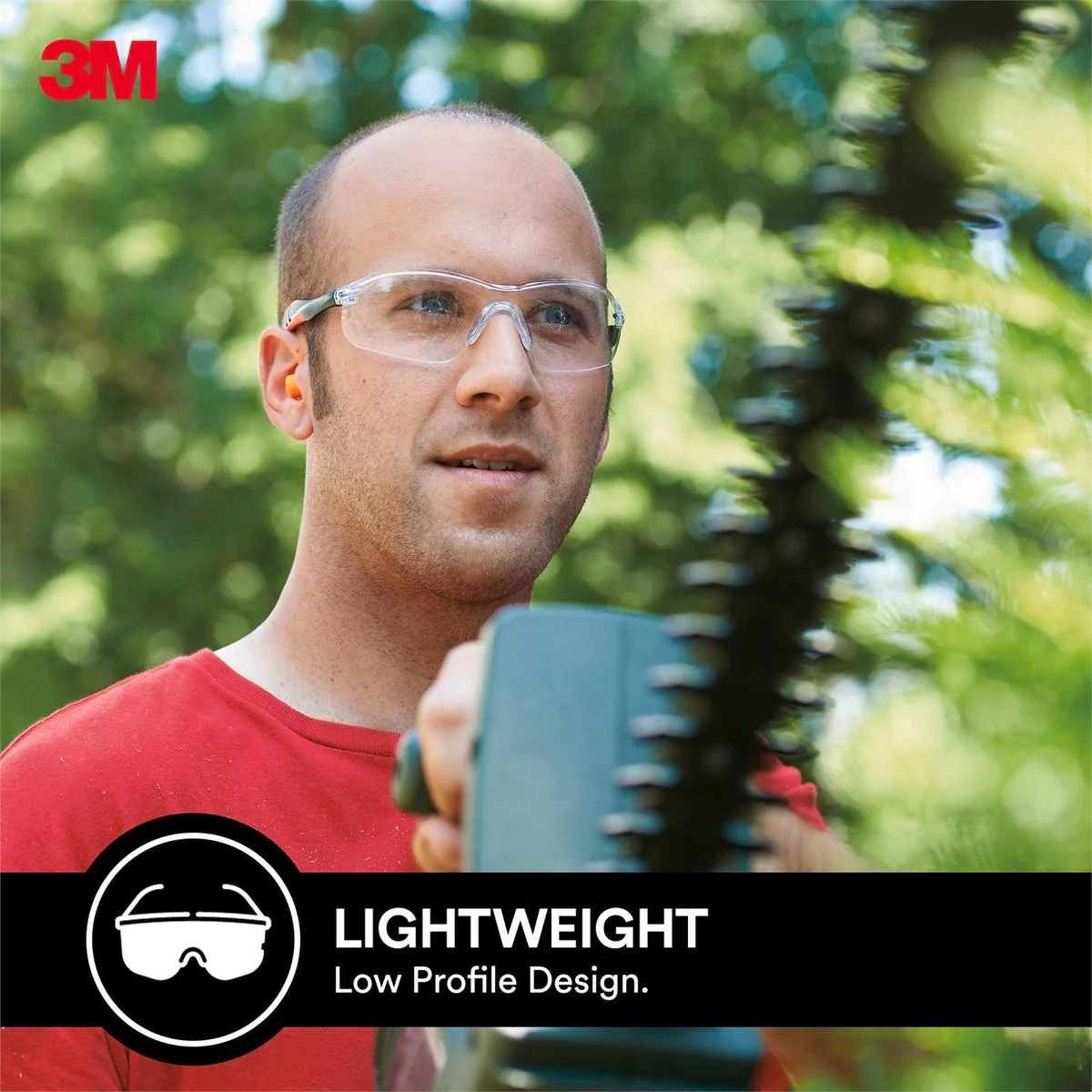3M Flat Temple Safety Glasses Clear - 1 Pack - Composite - UV Protection - Image 4