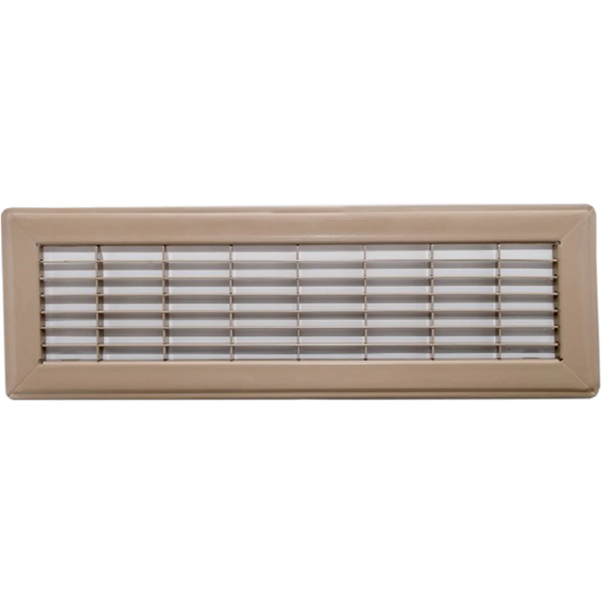 Accord Metal Floor Vent - 100 x 400mm - Steel - Beige Finish