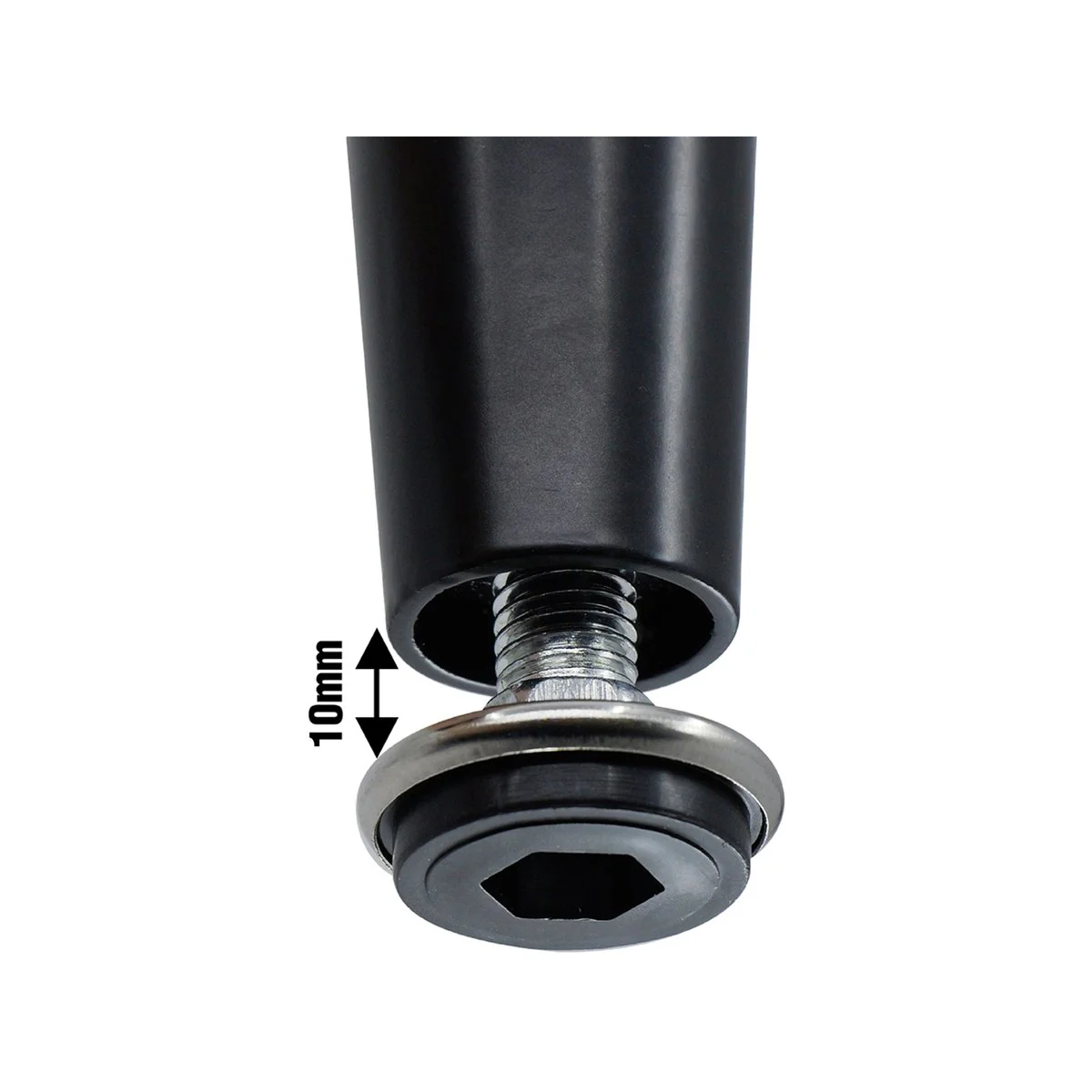 Adoored 230mm Black Tapered Metal Legs - Steel - Easy Installation - Durable - Image 3
