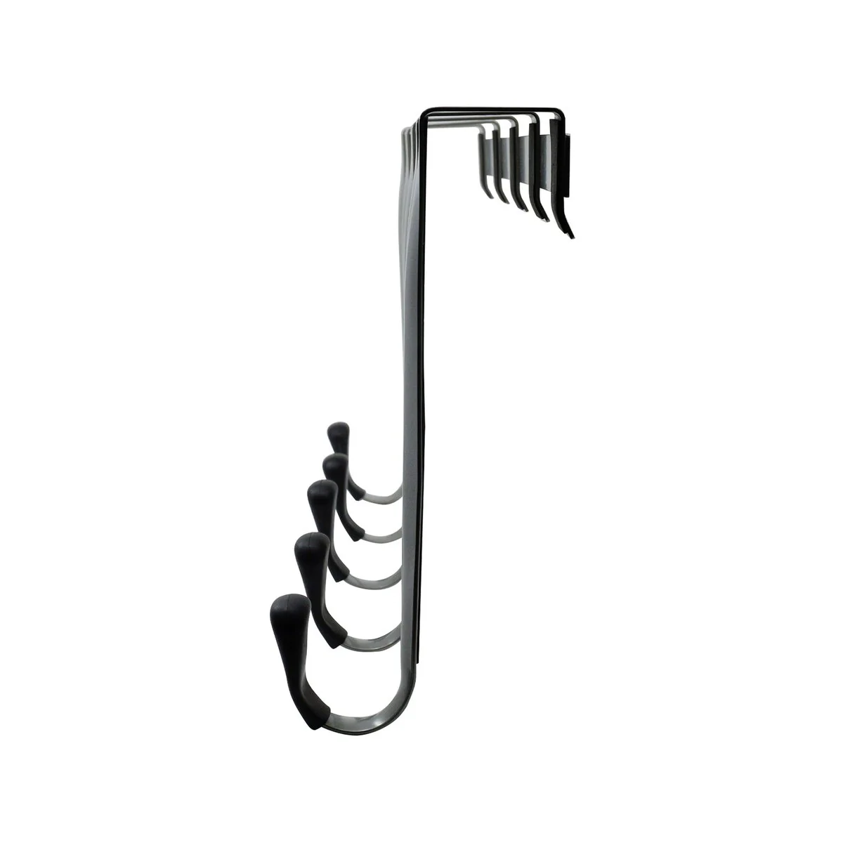Adoored 5 Hooks Over the Door Hook Rack - 430mm x 210mm - Satin Chrome - Image 3