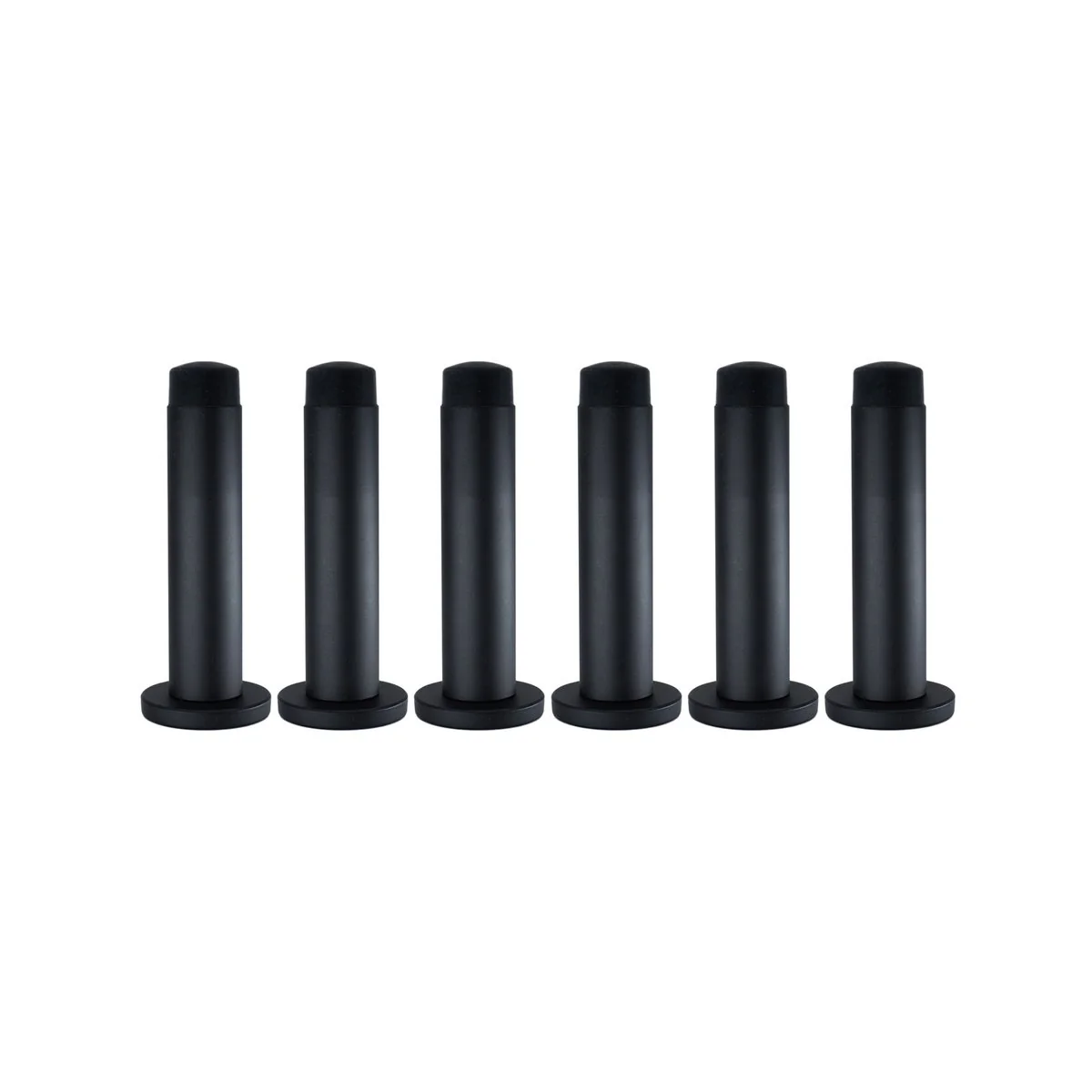 Adoored 85mm Black Monument Door Stop - 6 Pack - Wall Protection - Image 2