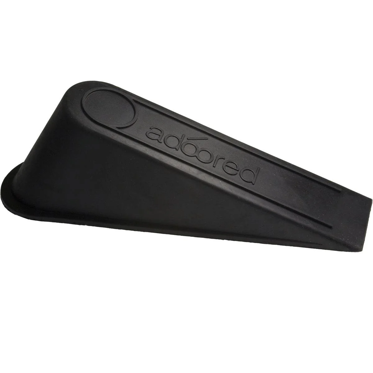 Adoored Black Rubber Door Wedge - 3 Pack - Rubber - Weather Resistant