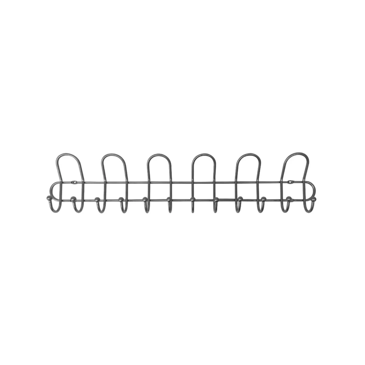 Adoored Decorative Hook Rack - 6 Hooks - Satin Chrome - Easy Installation - Image 2