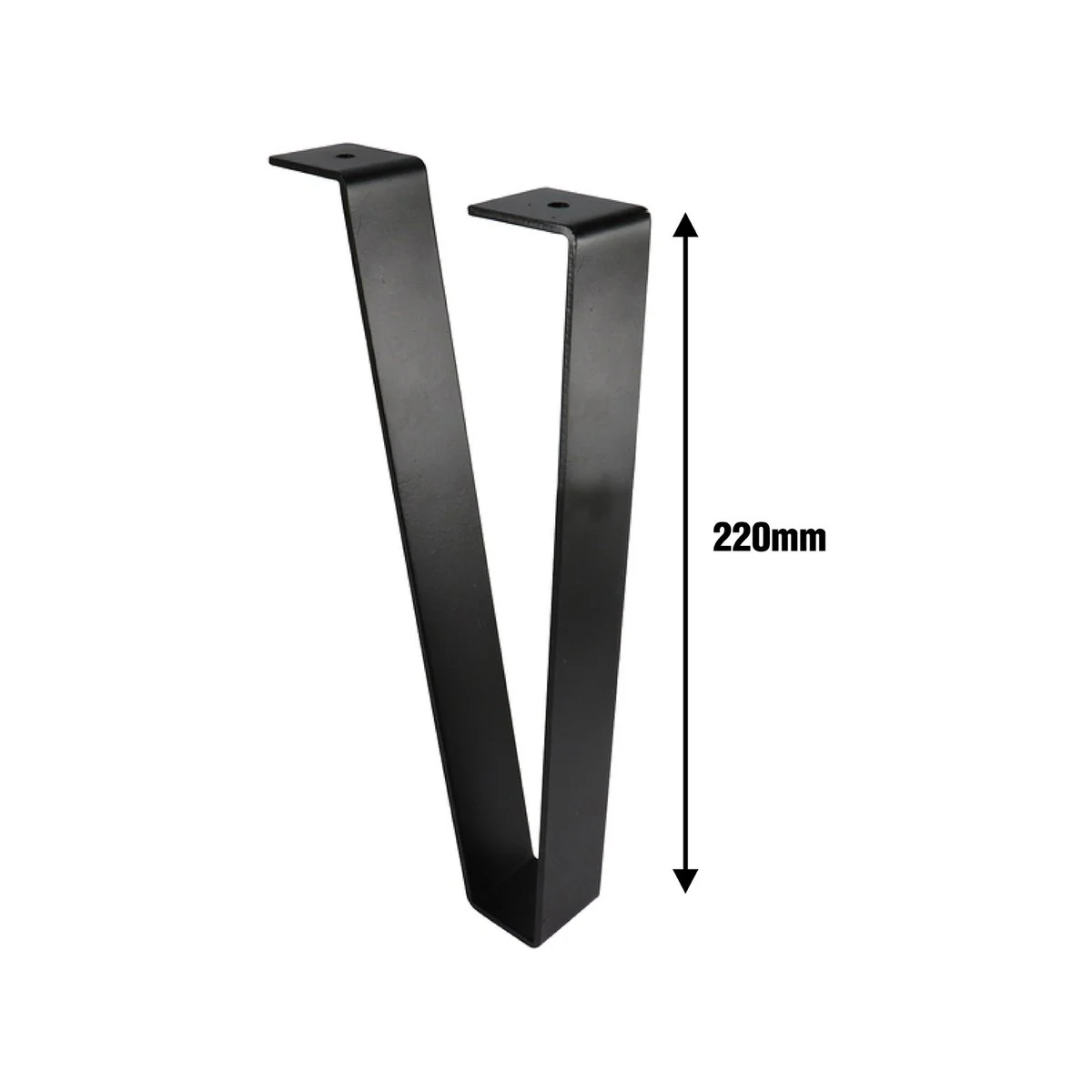 Adoored Furniture Leg - 110mm x 220mm - Steel - Black Finish - Image 3