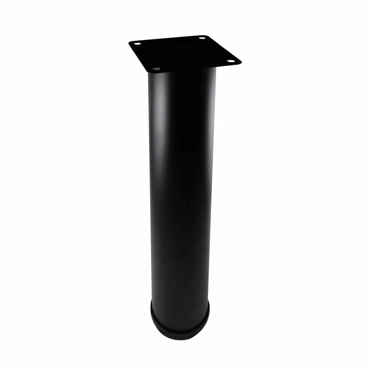 Adoored Black Metal Round Leg Furniture 60 x 400mm - 1 Pack