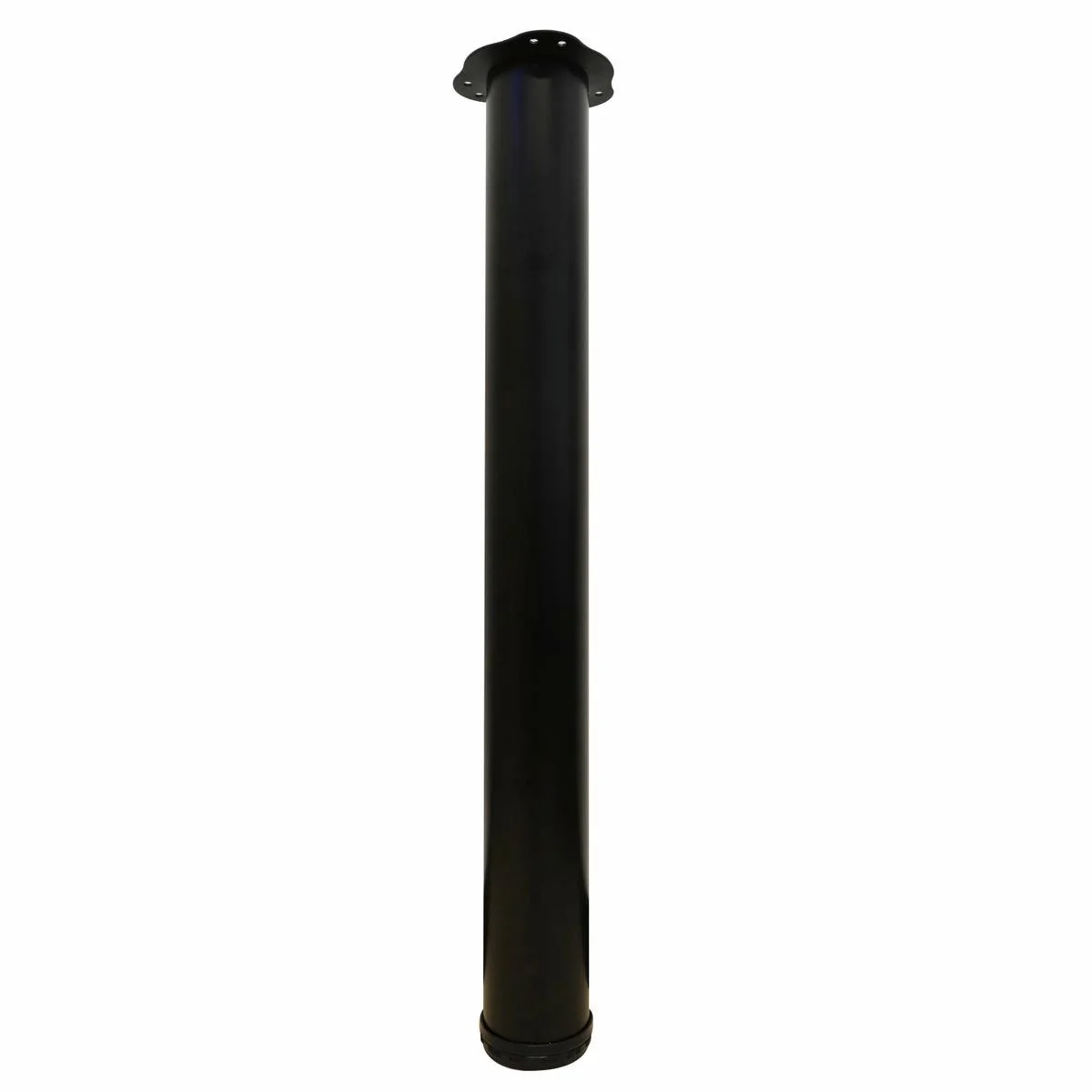 Adoored Black Round Adjustable Furniture Leg 76 x 710mm - 1 Pack