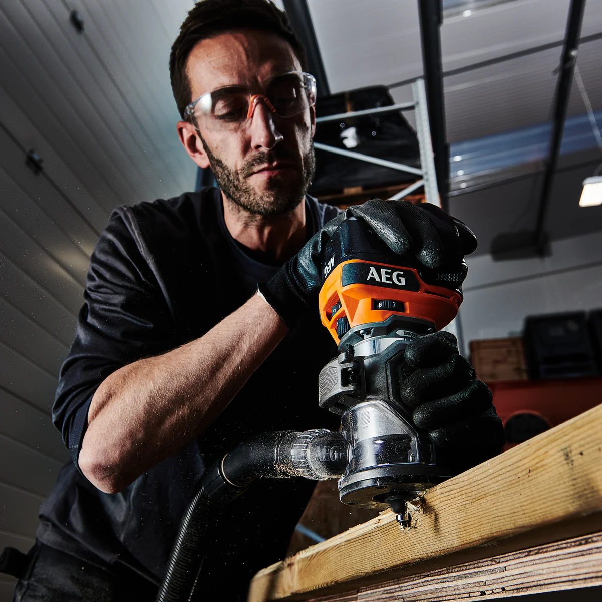 AEG 18V Brushless Trim Router Skin Only - ¼” - 100mm x 180mm - Precision Routing - Image 4