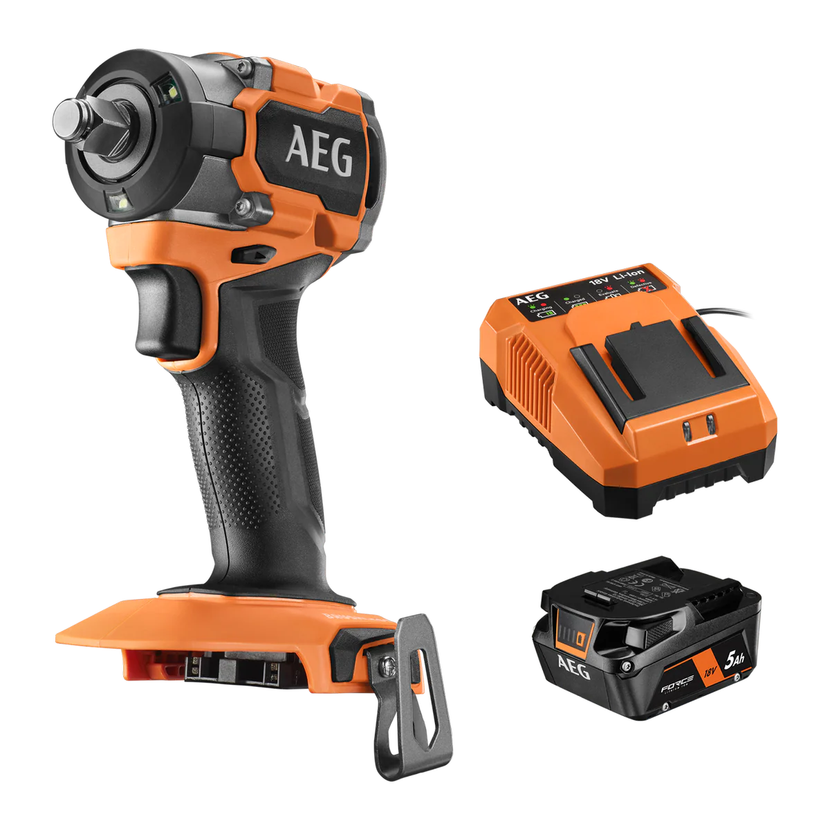 AEG 18V Sub Compact Impact Wrench 5Ah Kit - 339Nm Torque - Lightweight