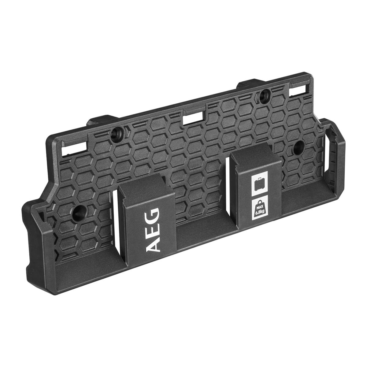 AEG 3 Port 18V Battery Holder - Holds 3 Batteries - High-Impact Resin - 114mm x 26mm x 294mm