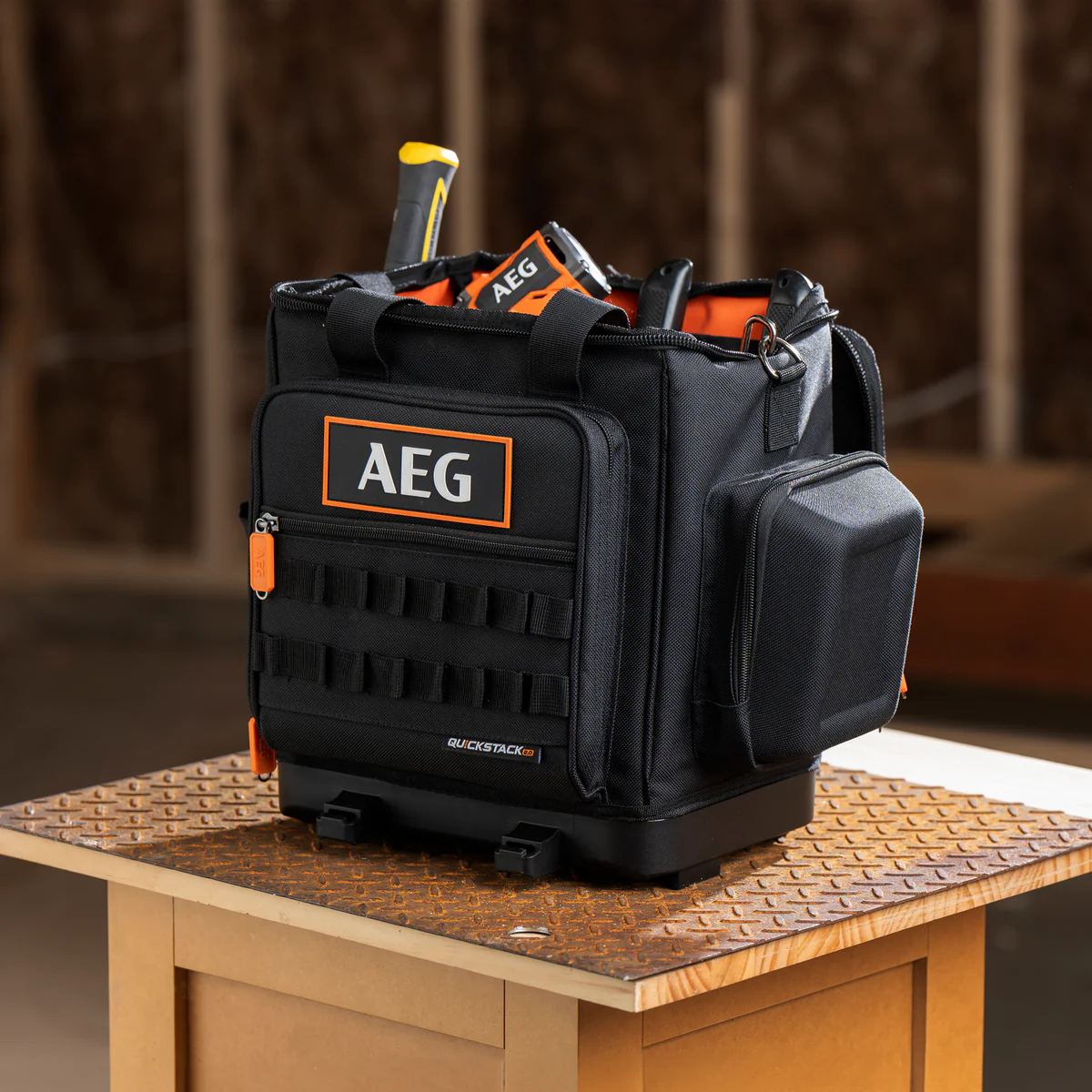 AEG Quickstack 2.0 Half Size Tool Bag - 33 Pockets - 250mm x 360mm x 380mm - Image 5