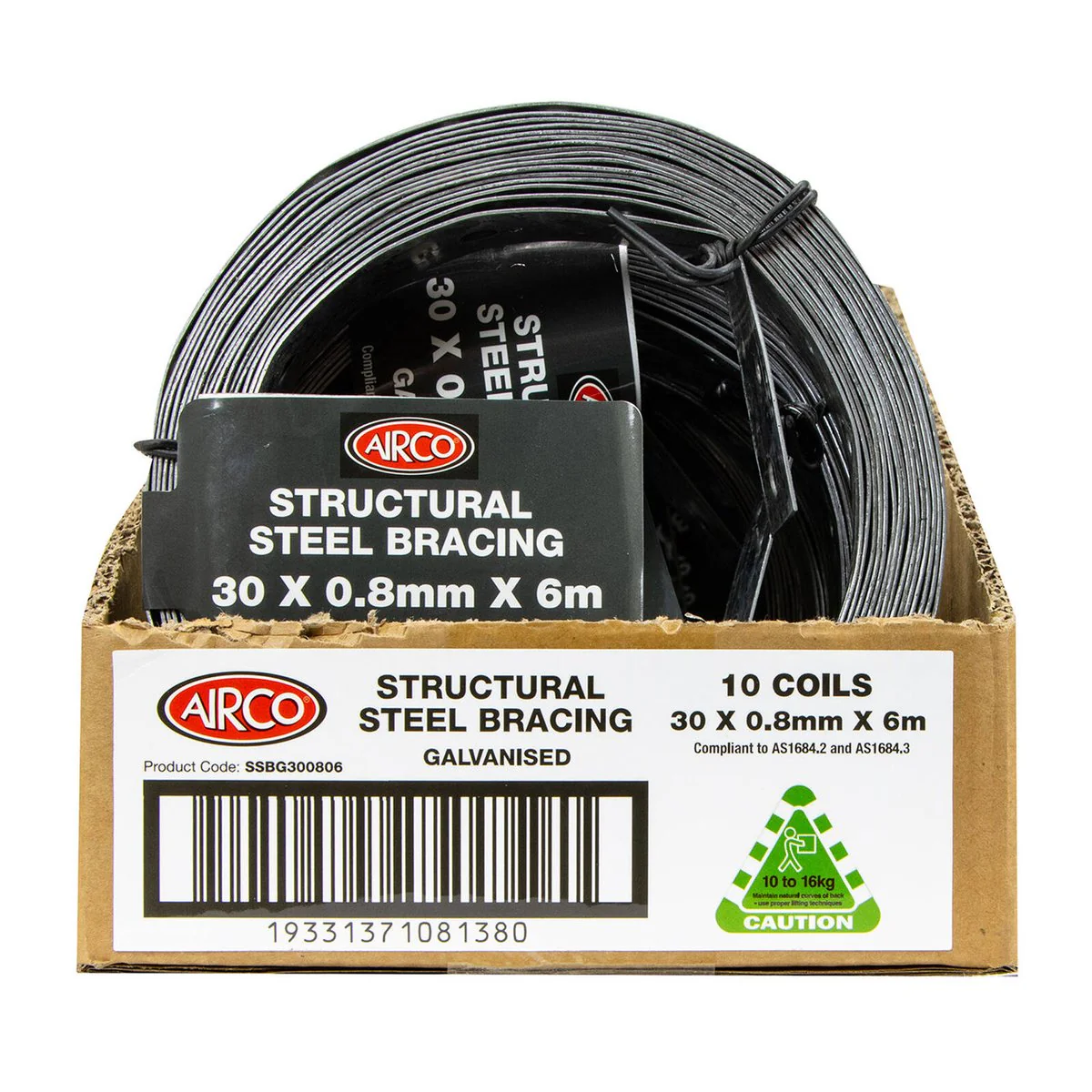 Airco Structural Galvanised Strapping 30mm x 0.8mm x 6m - Durable Bracing - Image 4