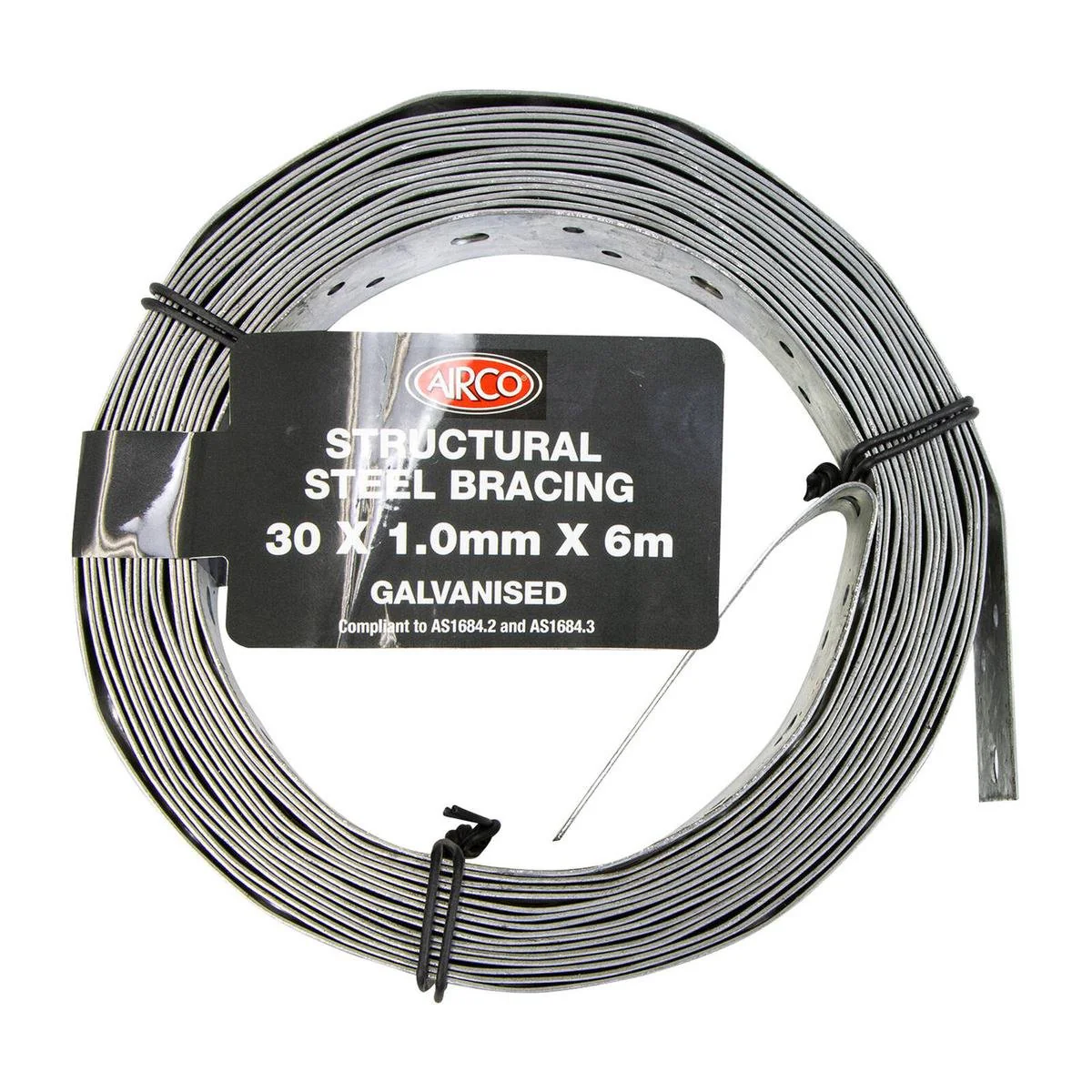 Airco Structural Galvanised Strapping 30mm x 1mm x 6m - Durable Bracing
