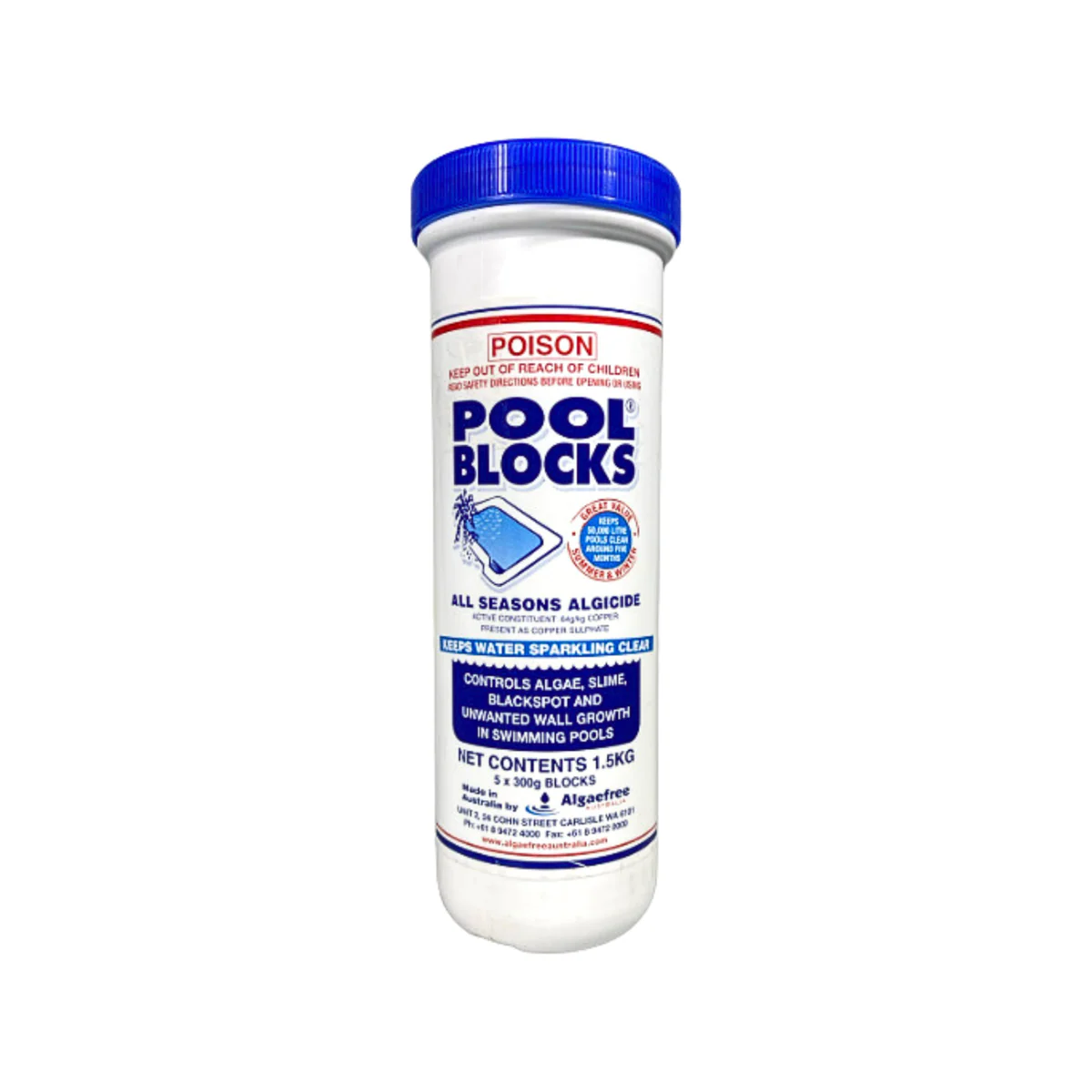 Algaefree Pool Blocks - 1.5kg - Copper Sulphate - Algae Control