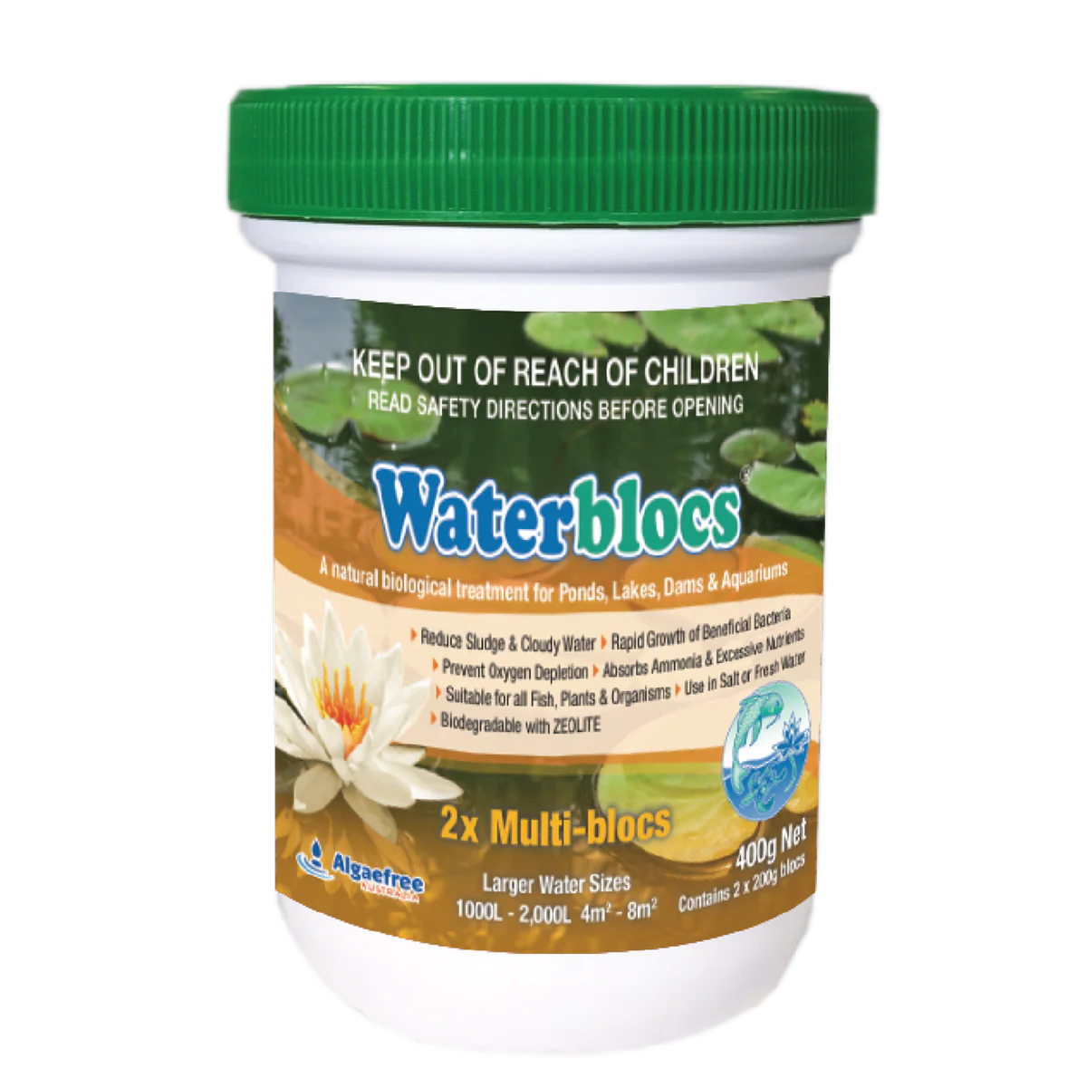 Algaefree Water Treatment - 400g - Biological Block - Fresh/Salt Water
