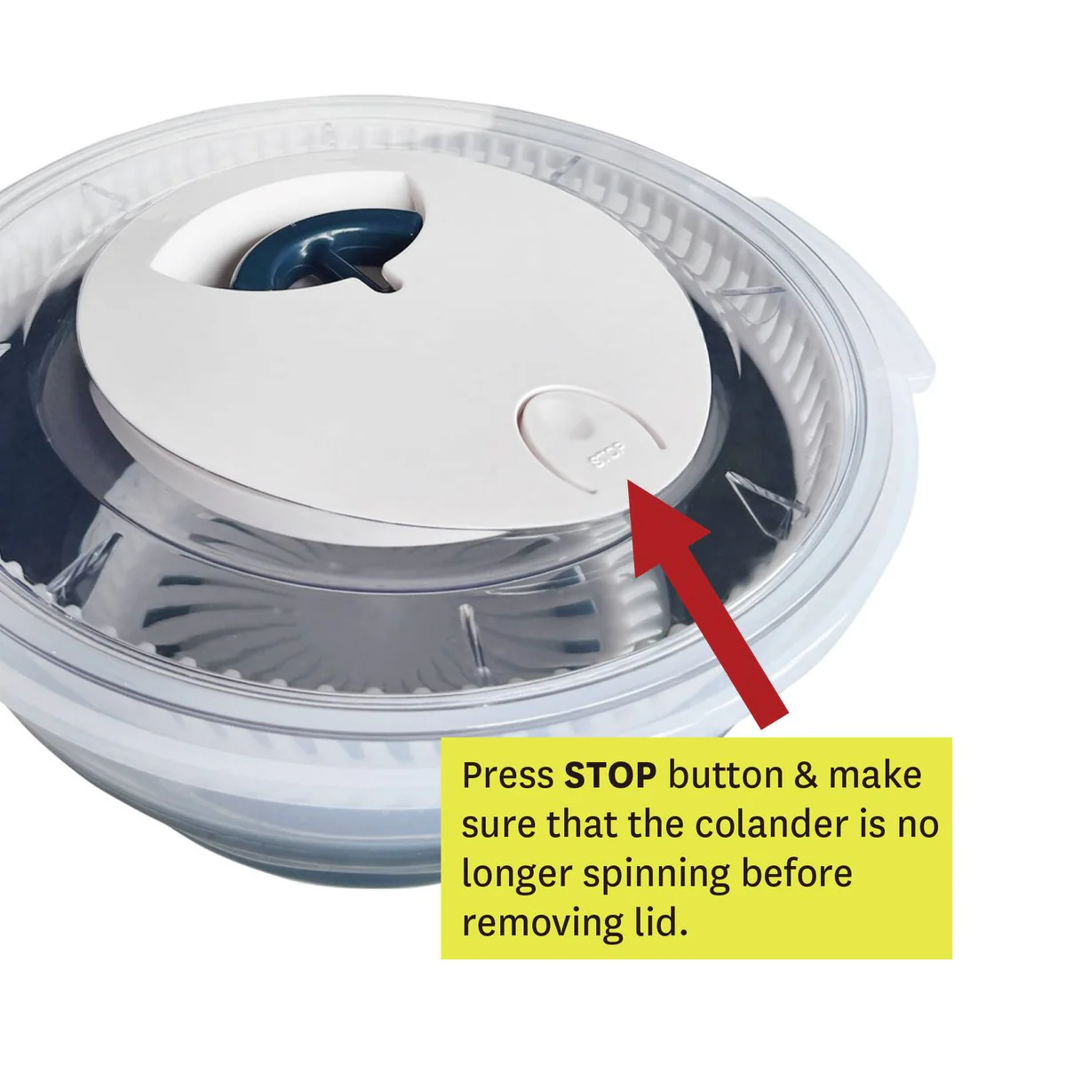 All Set 4.5L Collapsible Salad Spinner and Colander - Lightweight - Durable - Image 5