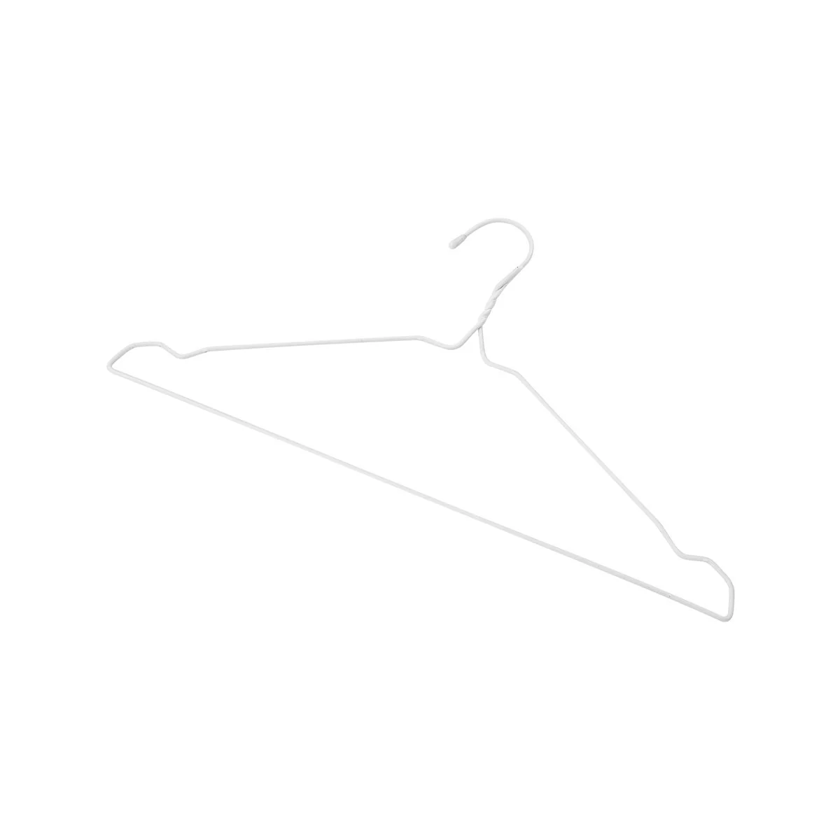 All Set White Coated Wire Clothes Hangers 10 Pack - 205mm x 31mm x 400mm - Slim Design - Image 4