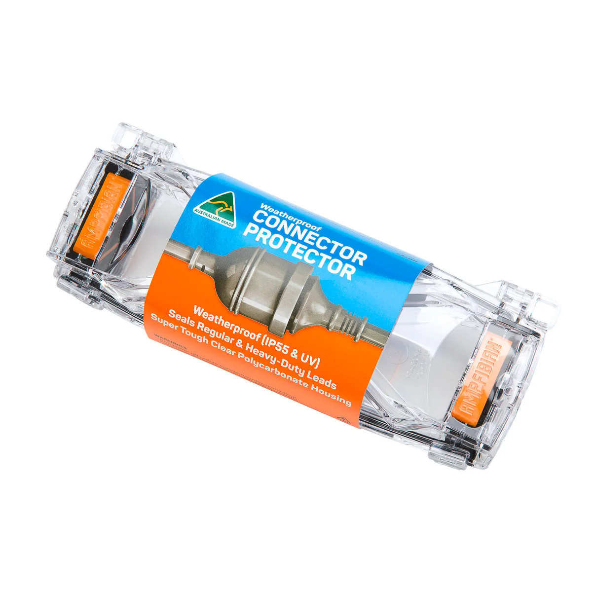 Ampfibian x2 Weatherproof Connector Protector - IP55 - Clear - 75mm x 62mm x 195mm - Image 5