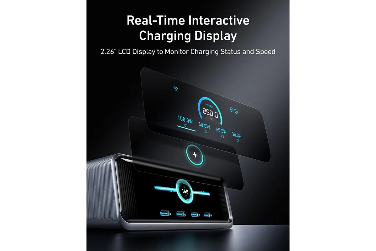 Anker 250W GaN Desktop Charger - 6 Ports, Smart Control, Fast Charging - Image 9