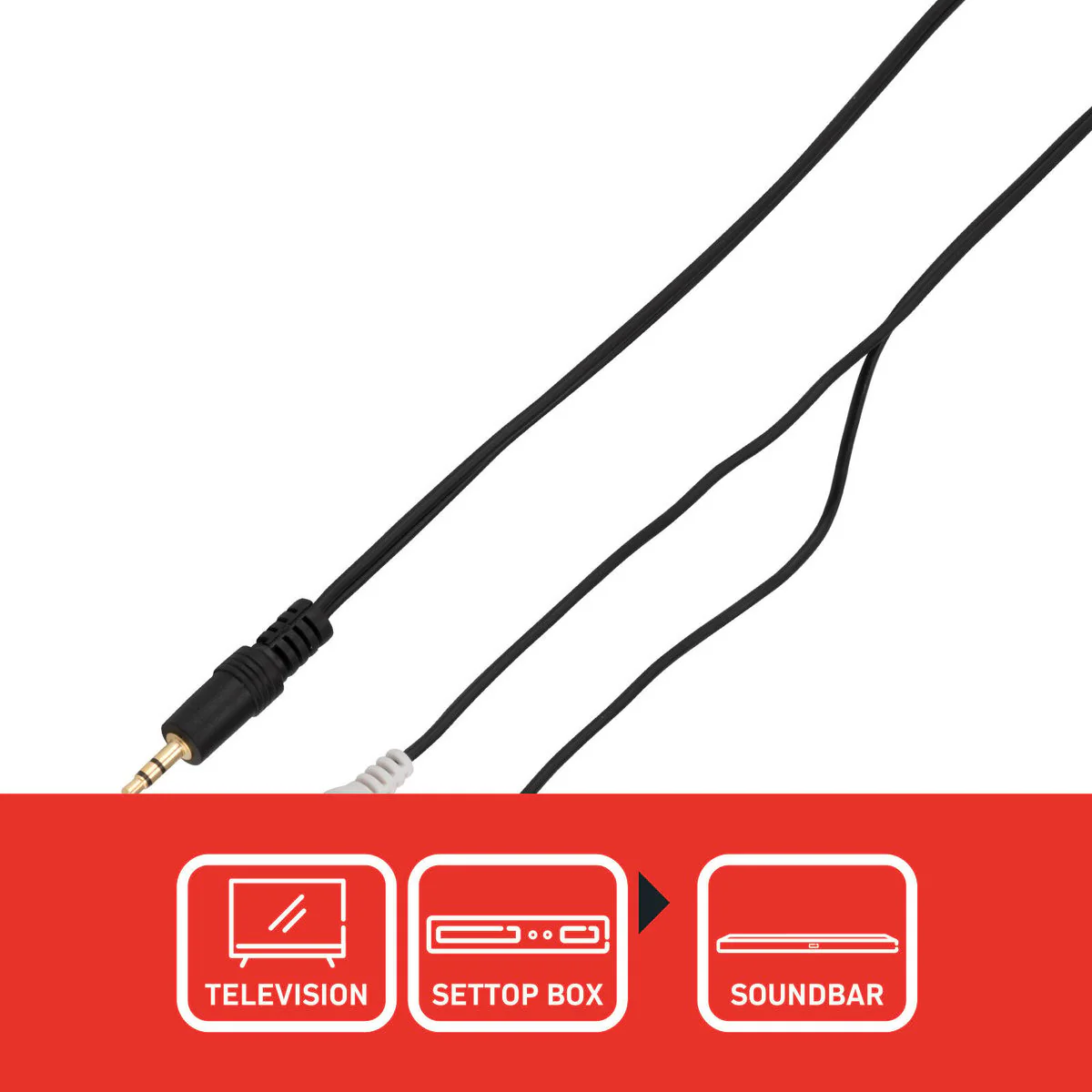 Antsig 1.5m 3.5mm Aux to RCA Cable - Gold Plated Connectors - Audio Connection - Image 2