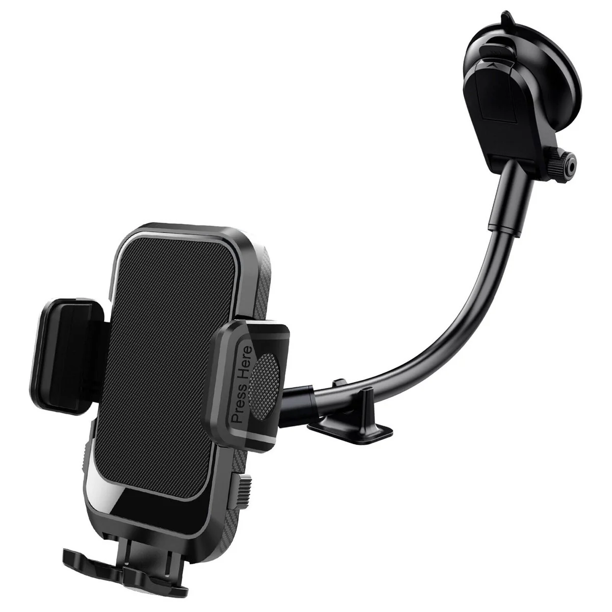Antsig 2 in 1 Car Phone Mount - Adjustable Cradle - Suction & Vent Mount - 4" to 7"