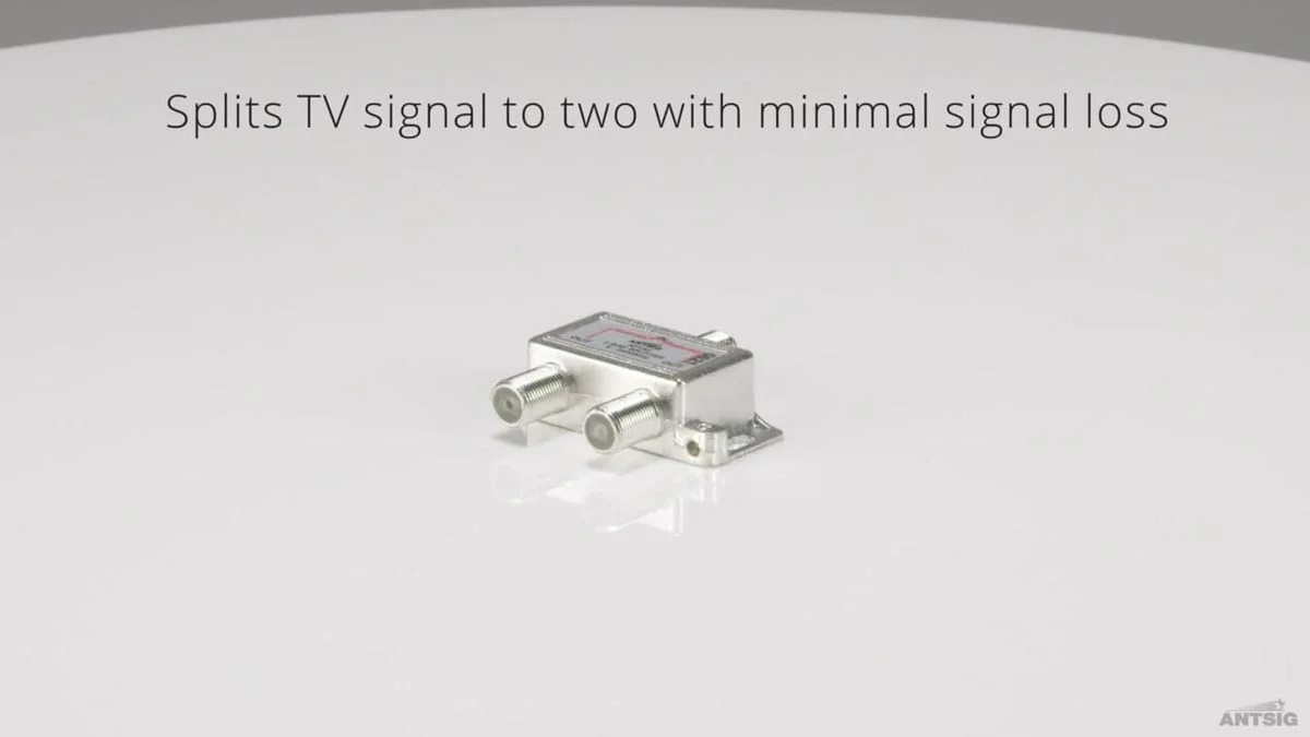 Antsig 2 Way F Connector Splitter - 5-2400MHz - Zinc - Indoor Use - Image 2