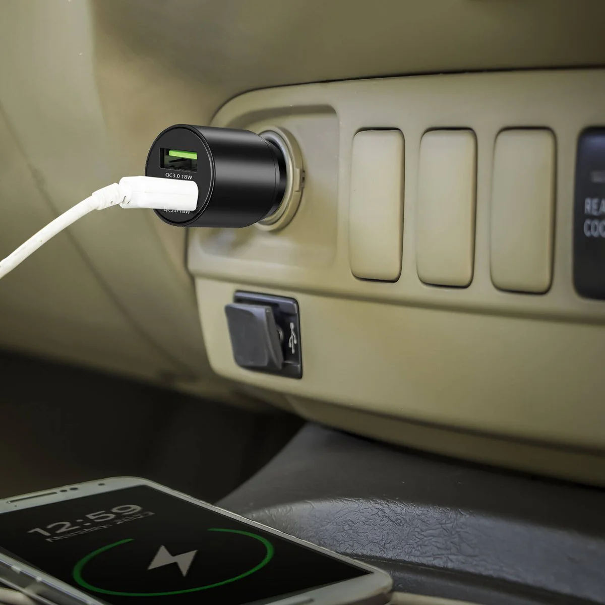 Antsig 36W 2 Port USB Car Charger - Dual USB-A - Metal Housing - Safe Charging - Image 4