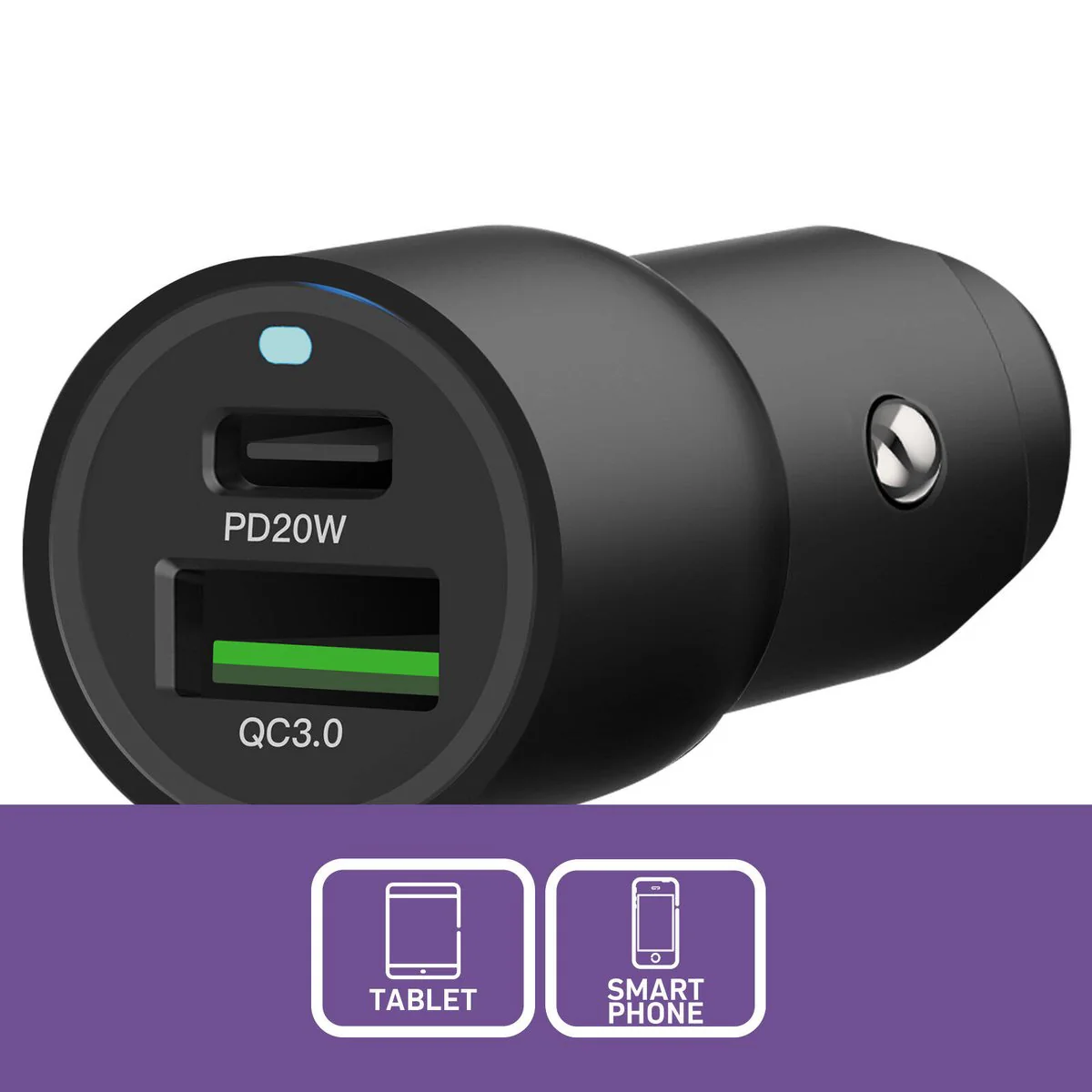 Antsig 38W 2 Port USB Car Charger - Fast Charging - Metal Housing - 25mm x 60mm - Image 2
