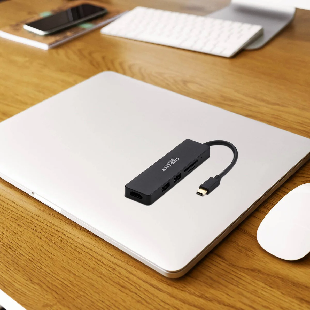 Antsig 5 in 1 USB-C Multiport Adapter - 4K HDMI - 2 USB-A Ports - Black - Image 5