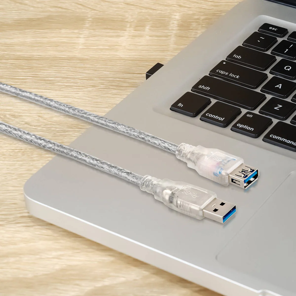Antsig 5m USB-A Male to USB-A Female Extension Cable - Silver - Reliable Connectivity - Image 3