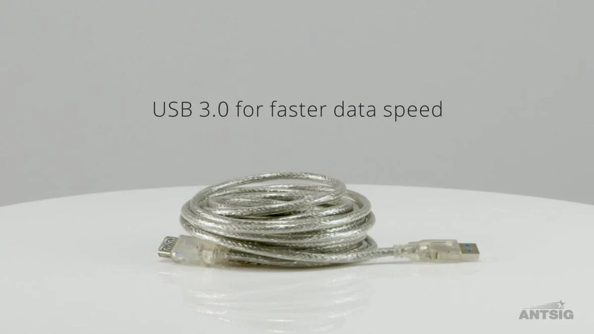 Antsig 5m USB-A Male to USB-A Female Extension Cable - Silver - Reliable Connectivity - Image 5