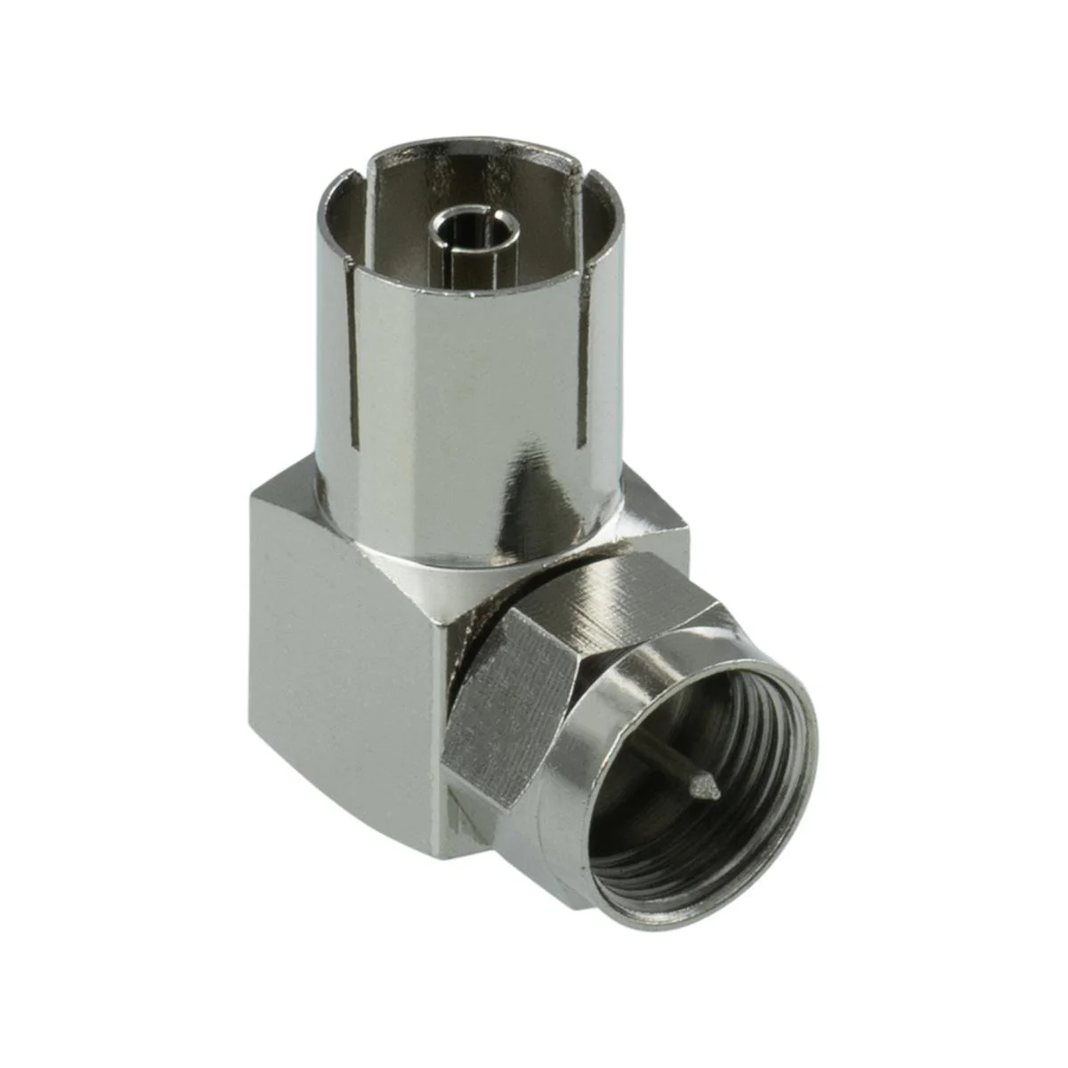 Antsig F Plug Pal Socket Right Angle - 75 OHM Connector - Compact Design