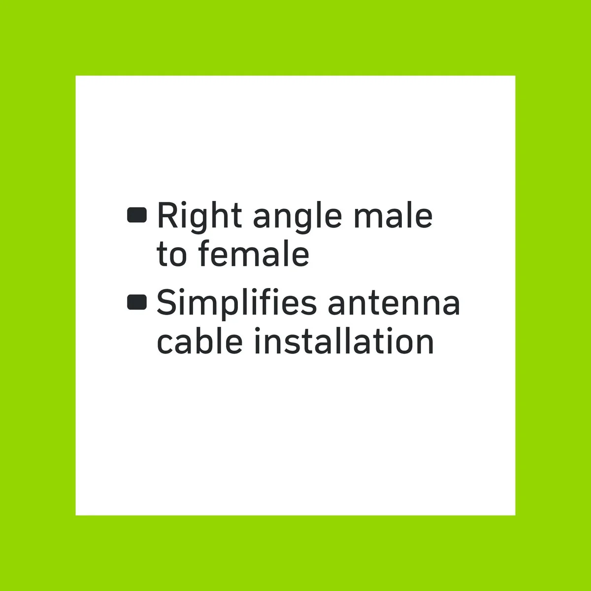 Antsig F Plug Pal Socket Right Angle - 75 OHM Connector - Compact Design - Image 2