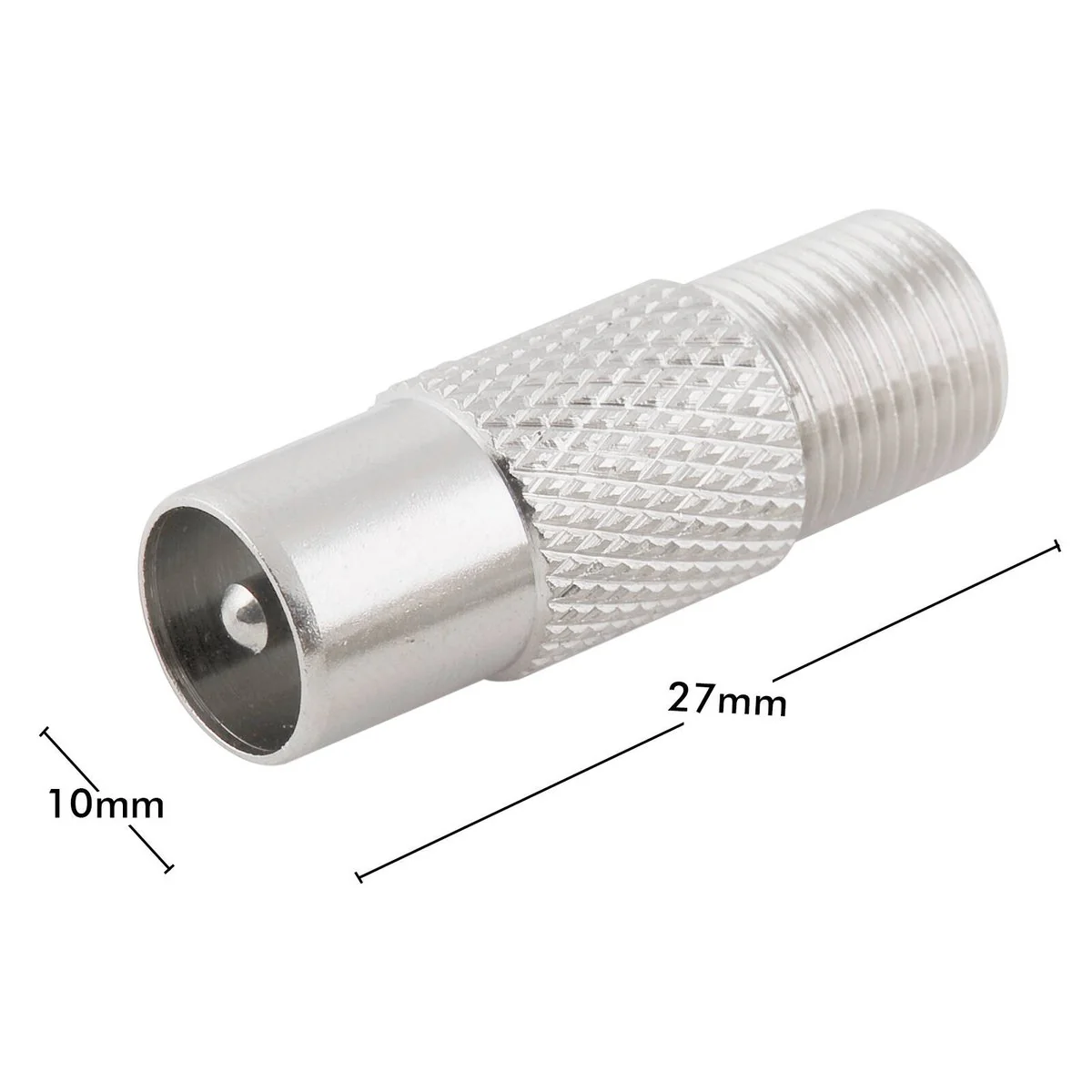 Antsig F Socket to Pal Plug - Coaxial Cable Joiner - 5mm x 27mm x 10mm - Durable - Image 4