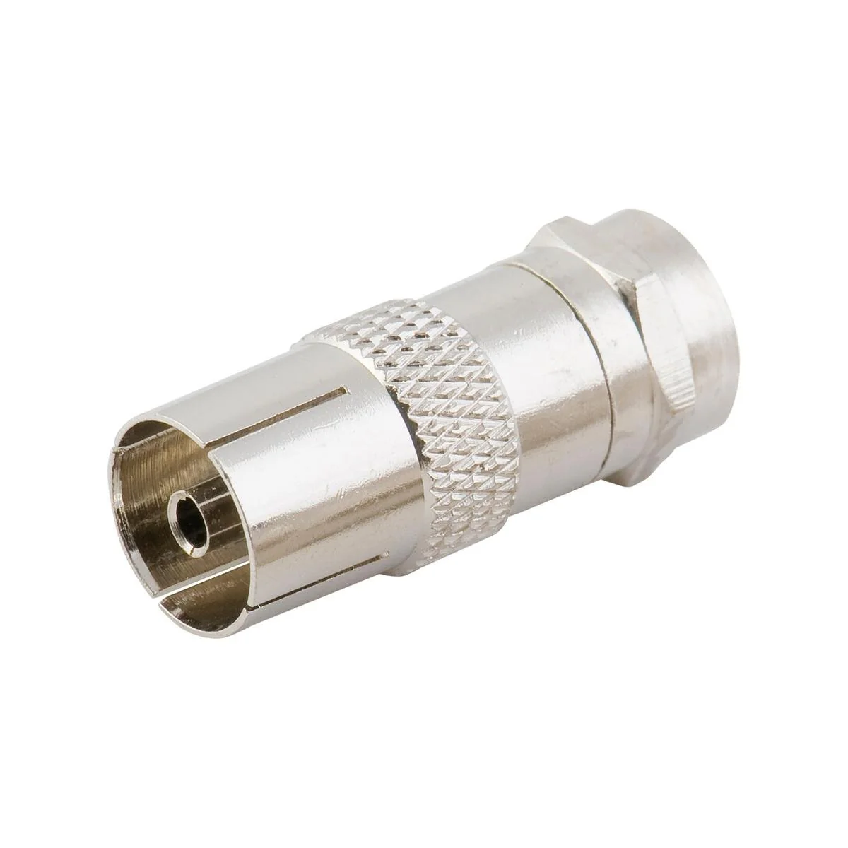 Antsig F59 Plug to Pal TV Socket - Coaxial Cable Joiner - 5mm x 21mm x 9mm