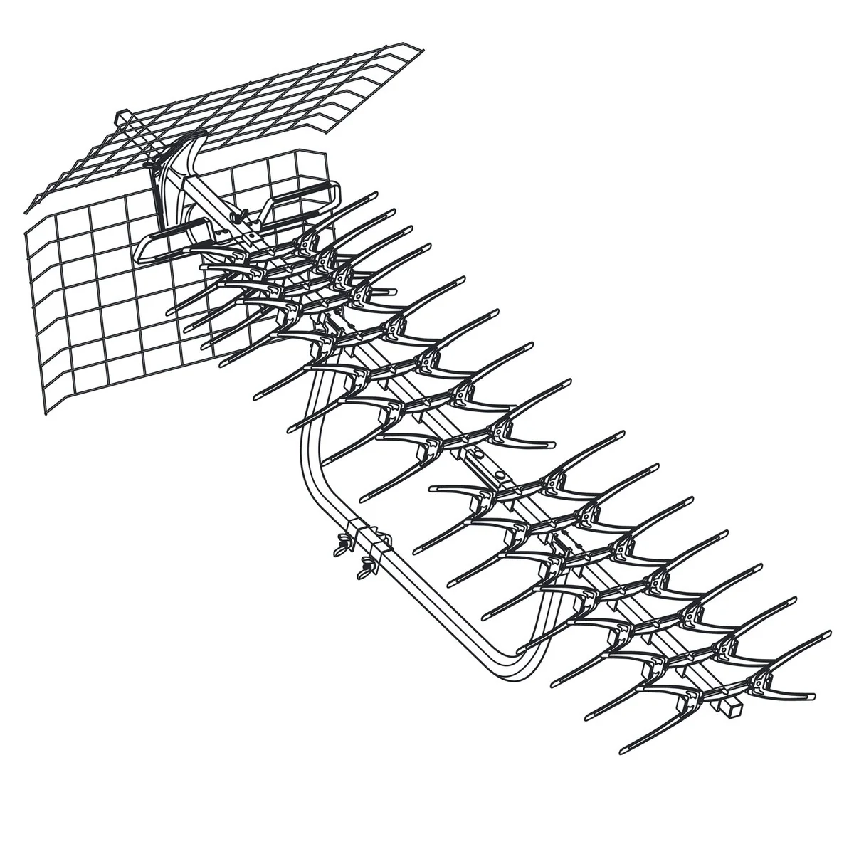 Antsig Fringe 65 Element Outdoor Antenna - UHF Reception - 490mm x 500mm x 668mm - Image 2