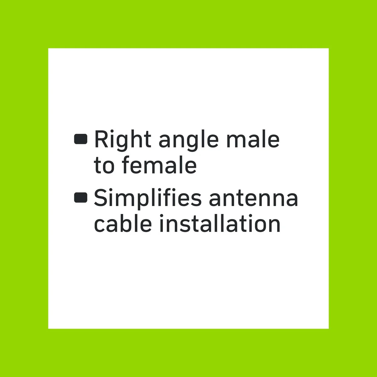 Antsig Pal Plug F Socket Right Angle - 75 OHM Connector - Compact Design - Image 2