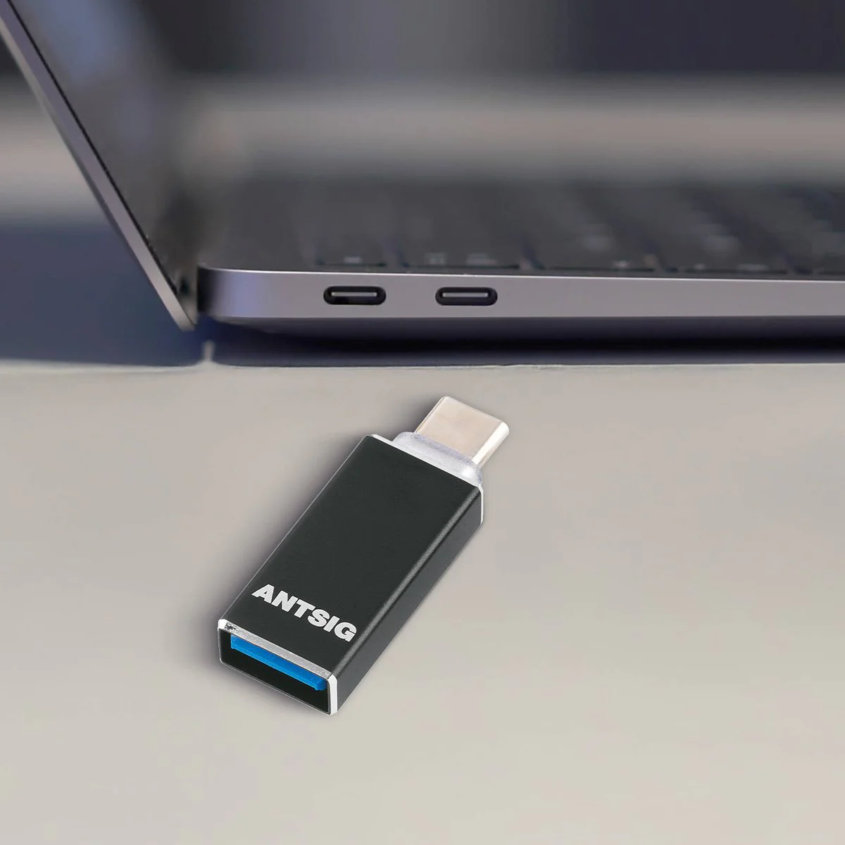 Antsig USB-C Plug to USB-A Socket Adaptor - 15mm x 8mm x 30mm - Durable Metal Housing - Image 3