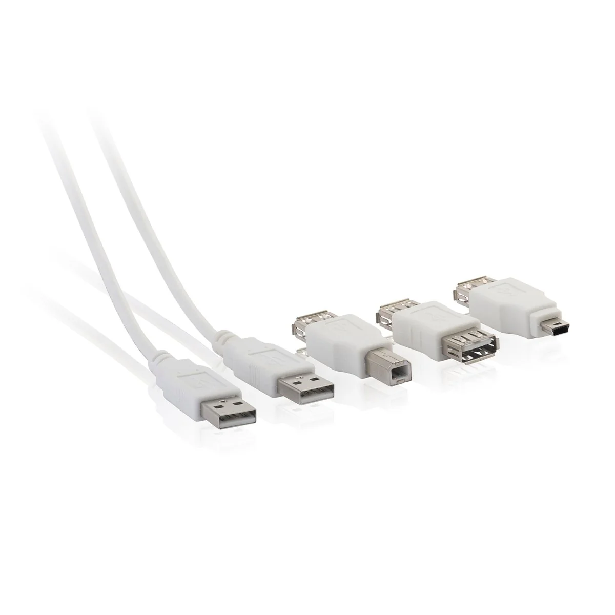 Antsig USB Lead Kit - 1.2m PVC Cable - Includes Adaptors - Versatile Use