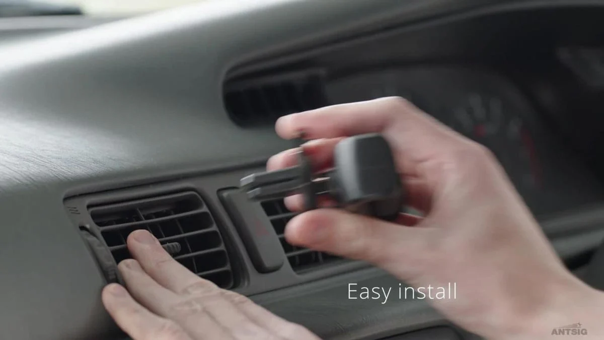 Antsig Vent Mount - Smartphone Holder - 150mm x 10mm x 30mm - Black - Easy Installation - Image 4