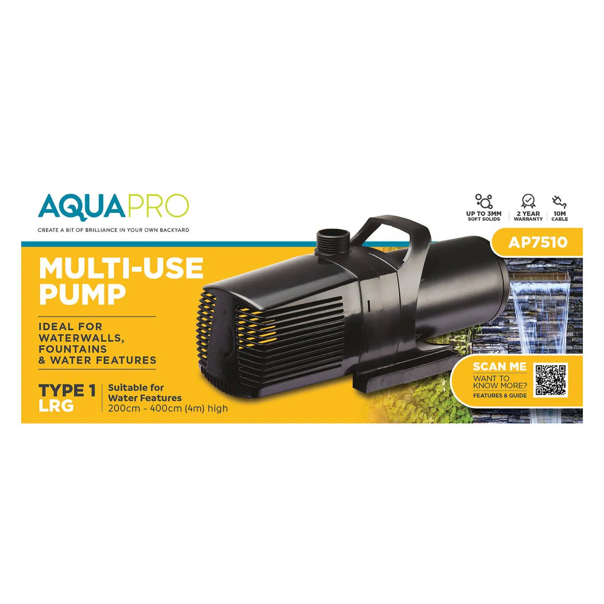 Aquapro Multi Use Pond Pump - 4.9m - Plastic - Silent Operation - Image 2