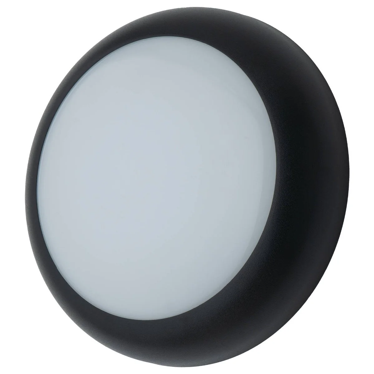 Arlec 14W Black CCT LED Dorset Round Bunker Light - 225mm - Weather Resistant