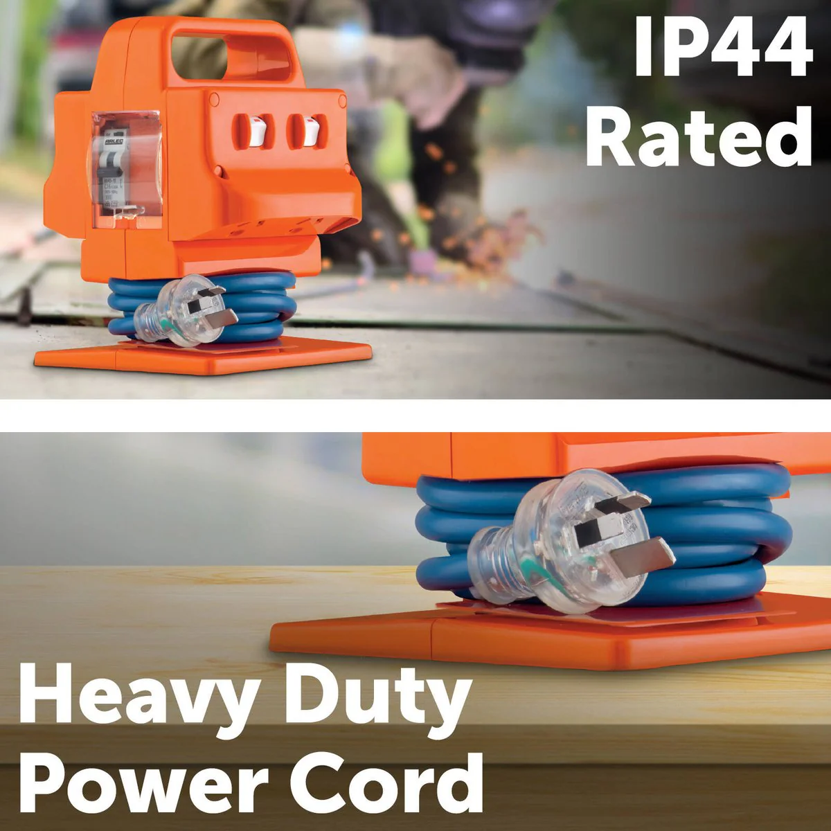 Arlec 15A 4 Outlet Heavy Duty Power Block - 2m Cord - Weatherproof - Image 2
