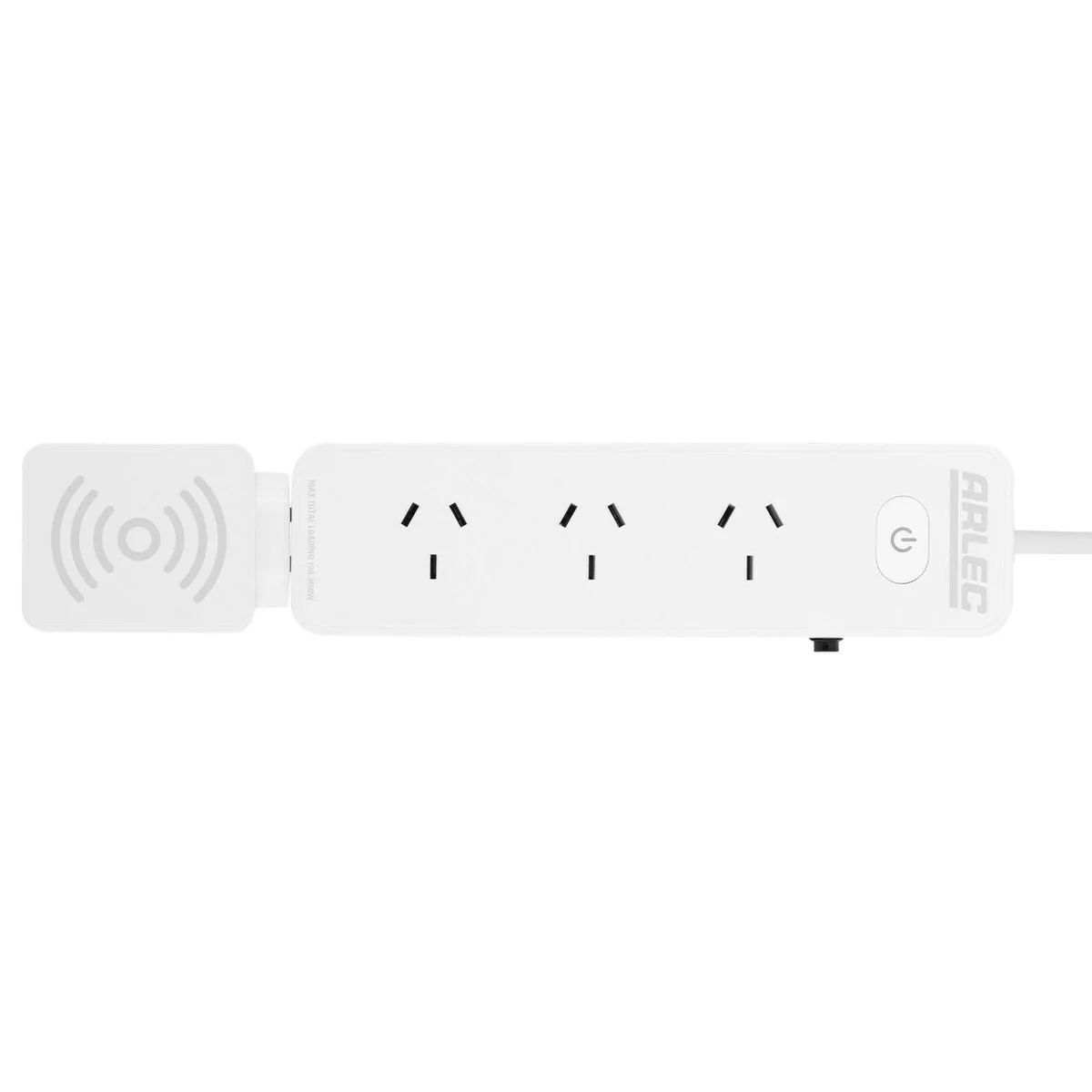 Arlec 4 Outlet Powerboard - Detachable 10W Wireless Charger - 0.9m Cord