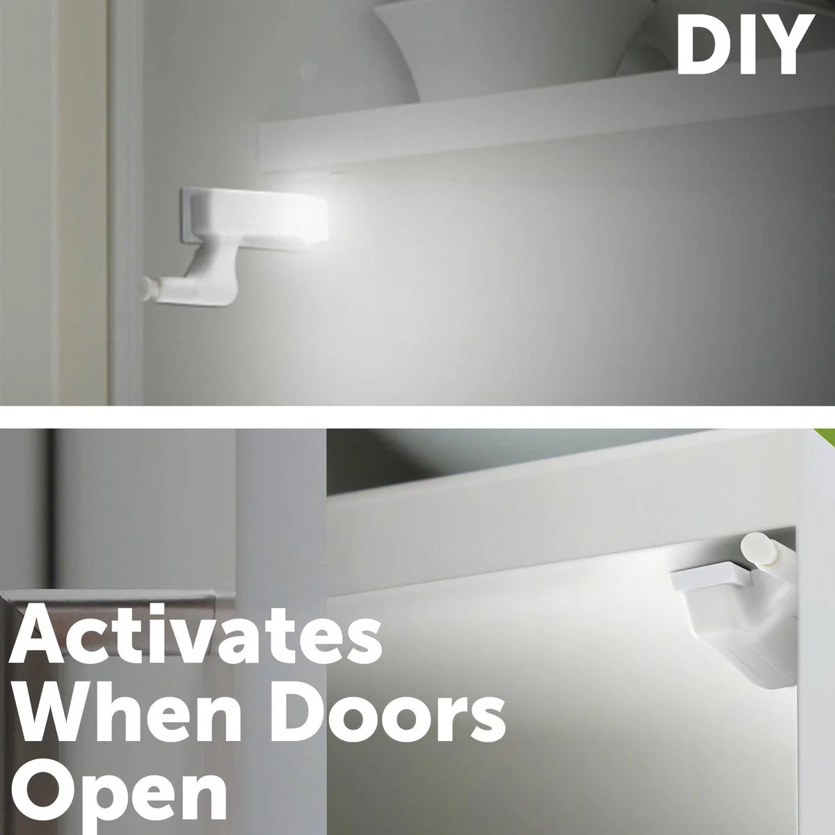 Arlec LED Cupboard Hinge Light - 4 Pack - Plastic - Easy Installation - Image 3