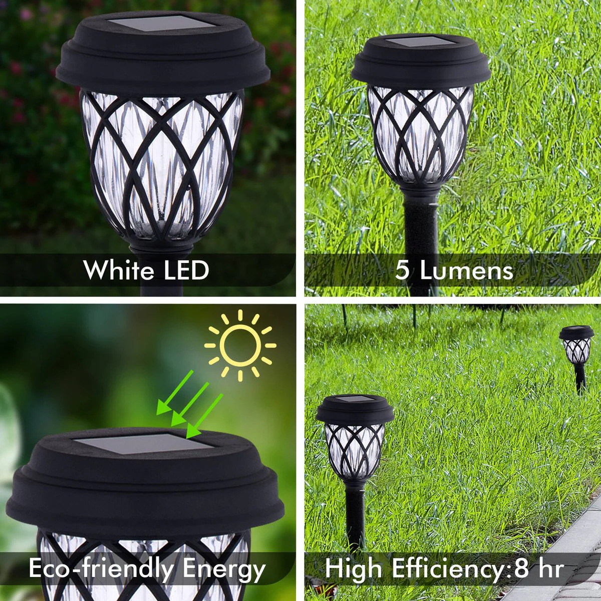 Arlec LED Garden Path Light - 100mm - Plastic - Solar Powered - Image 3