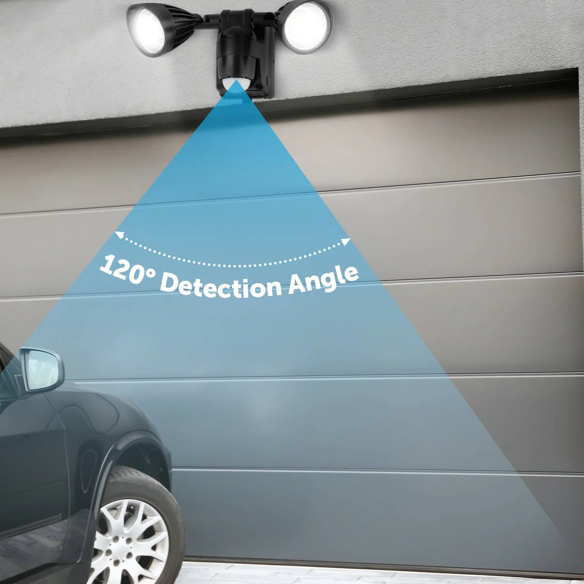 Arlec LED Spotlight - 6.5W - Plastic - Battery Operated Sensor Light - Image 4