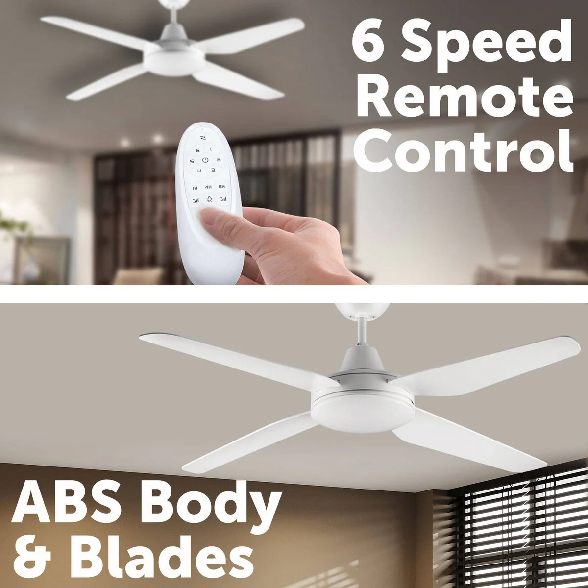Arlec Smart Ceiling Fan - 130cm - ABS Plastic - Wi-Fi Control - Image 4