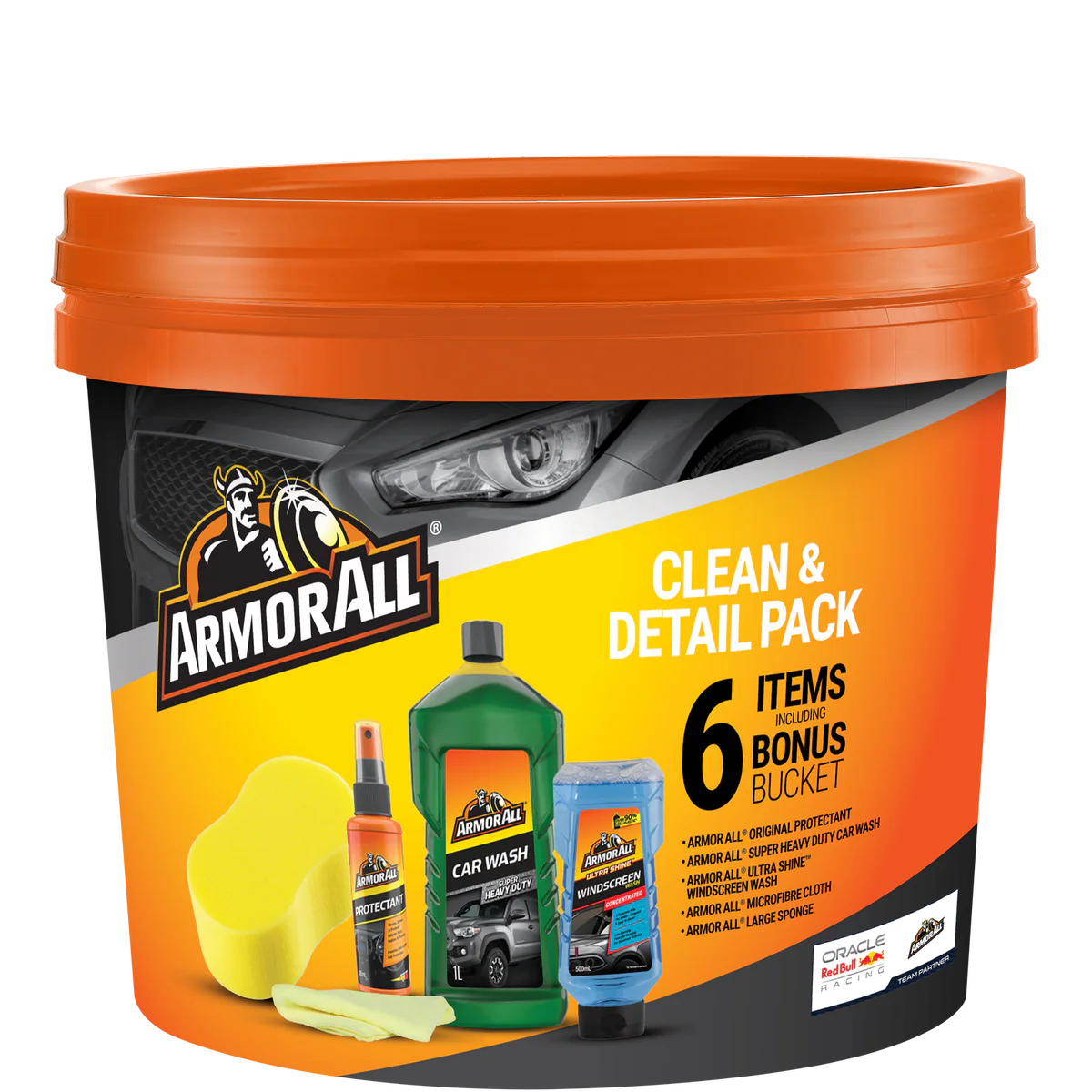 Armor All Clean Detail Pack Gift Bucket - 10L - Black - Comprehensive Vehicle Care